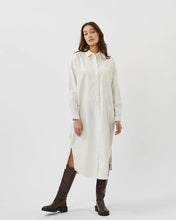 Load image into Gallery viewer, Cotton Midi Shirt Dress: White
