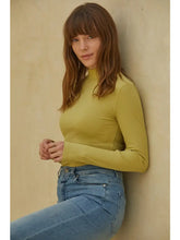 Load image into Gallery viewer, Knit Rib Long Sleeve Mock Neck