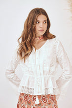 Load image into Gallery viewer, Woodstock Eyelet Blouse