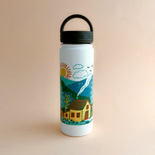 Load image into Gallery viewer, Woodland Cottage Water Bottle by Phoebe Wahl
