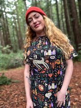 Load image into Gallery viewer, Nooworks Tee Dress in Tarot Garden