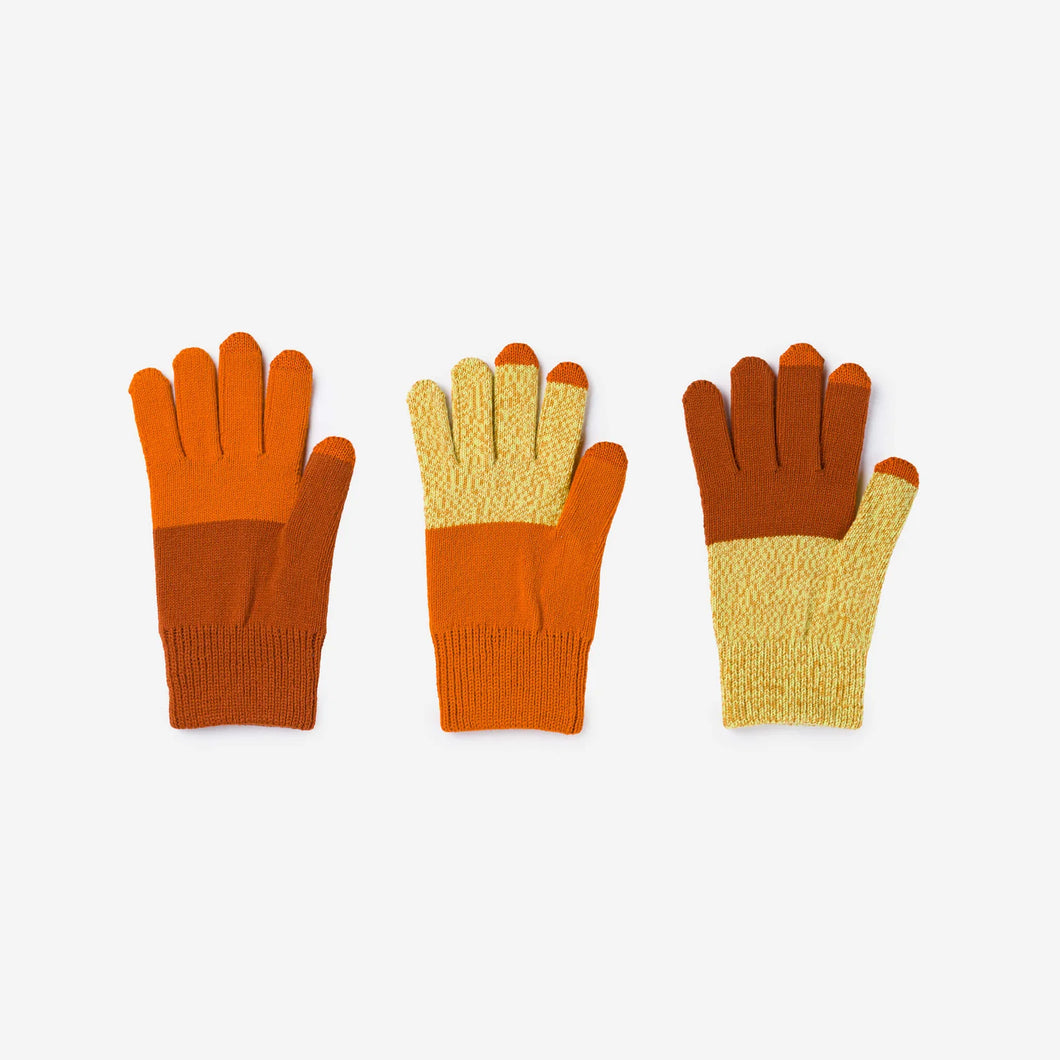 Pair and Spare Knit Gloves (Set of Three): Lime Rust