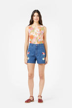 Load image into Gallery viewer, Embroidered Denim Short