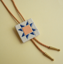 Load image into Gallery viewer, Ceramic Quilt Bolo Tie
