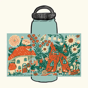 Blossom Village Water Bottle by Phoebe Wahl