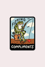 Load image into Gallery viewer, Fishing for compliments Sticker
