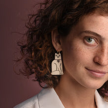Load image into Gallery viewer, Ceramic Kitty Earrings