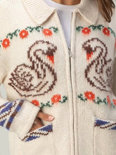 Load image into Gallery viewer, Two Swans Zip Cardigan