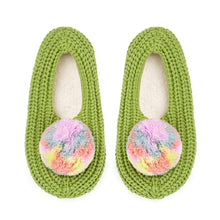 Load image into Gallery viewer, Marble Pom Pom Knit Slippers