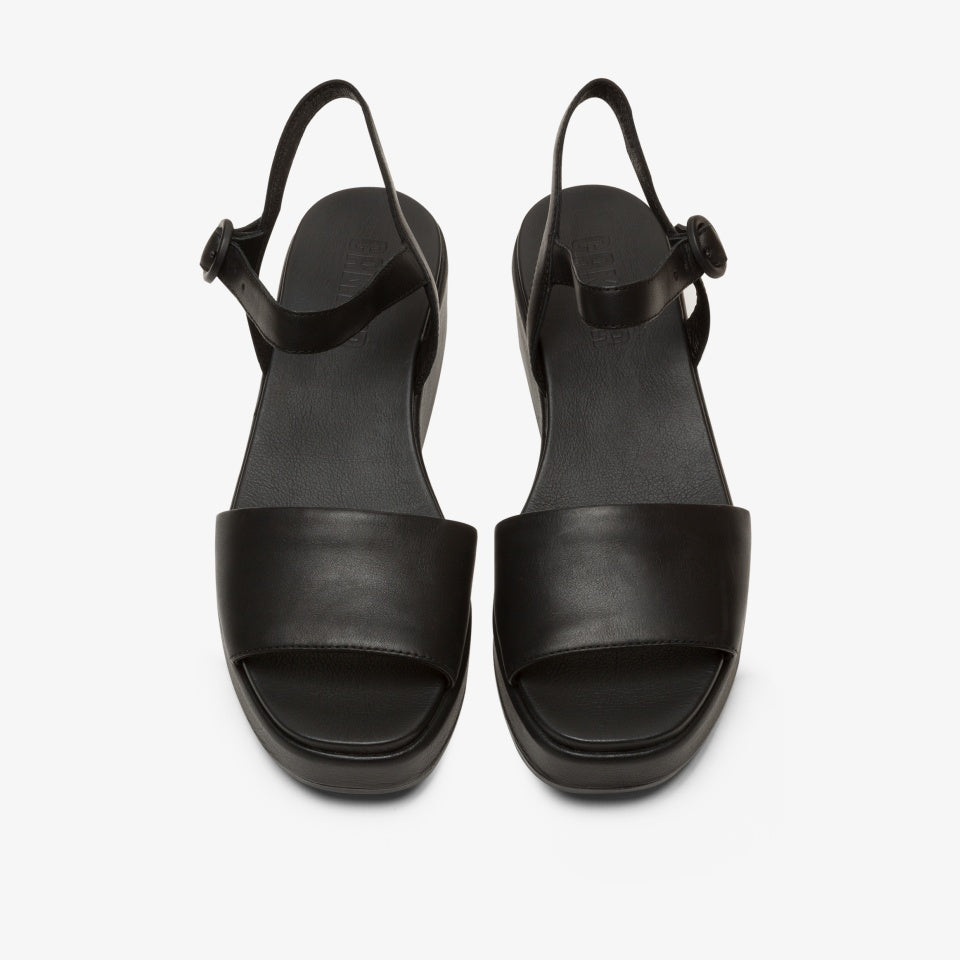 Platform sandals deals black leather