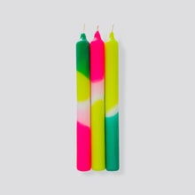Load image into Gallery viewer, Green Splash: Taper Candle Trio
