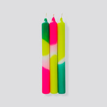 Load image into Gallery viewer, Green Splash: Taper Candle Trio