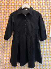 Load image into Gallery viewer, Black Corduroy Skater Dress