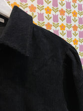 Load image into Gallery viewer, Black Corduroy Skater Dress