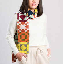 Load image into Gallery viewer, Quilt Block Long Scarf