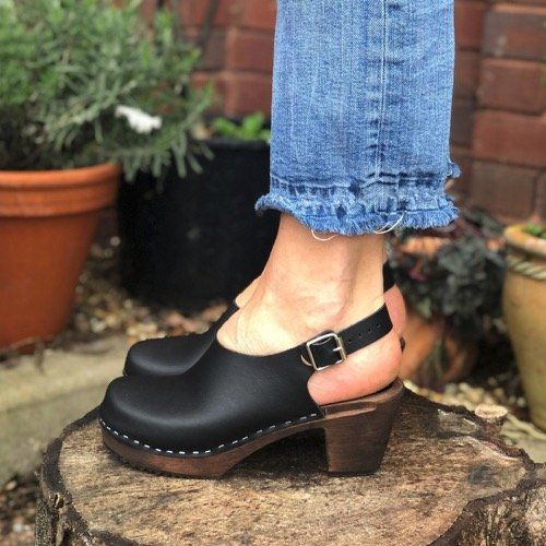 Lotta High-Heel Slingback Clogs – Girl on the Wing