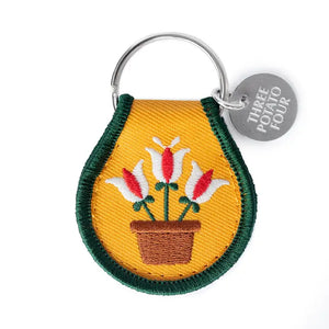 Potted Tulip Patch Keychain