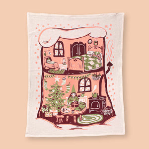 Phoebe Wahl Gnome For the Holidays Teatowel