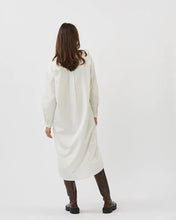 Load image into Gallery viewer, Cotton Midi Shirt Dress: White
