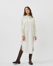 Load image into Gallery viewer, Cotton Midi Shirt Dress: White
