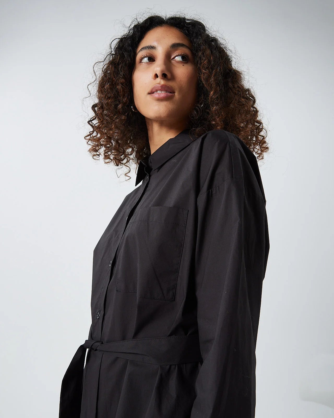 Cotton midi shirt shop dress