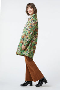60s Swing Flower Raincoat