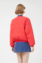 Load image into Gallery viewer, Red Quilted Flower Bomber
