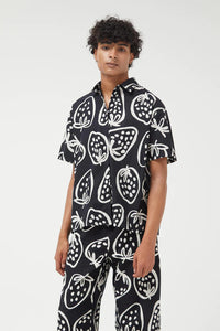 Strawberry Print Unisex Blouse