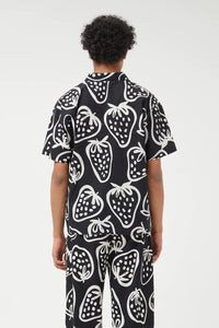 Strawberry Print Unisex Blouse