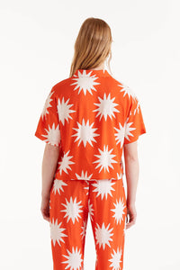 Sunburst Cropped Blouse