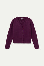 Load image into Gallery viewer, Colourful Buttons Burgundy Sweater
