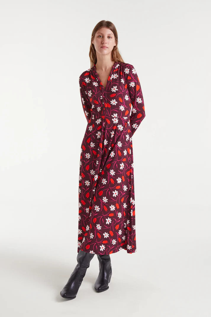 Long Tulip Print Dress