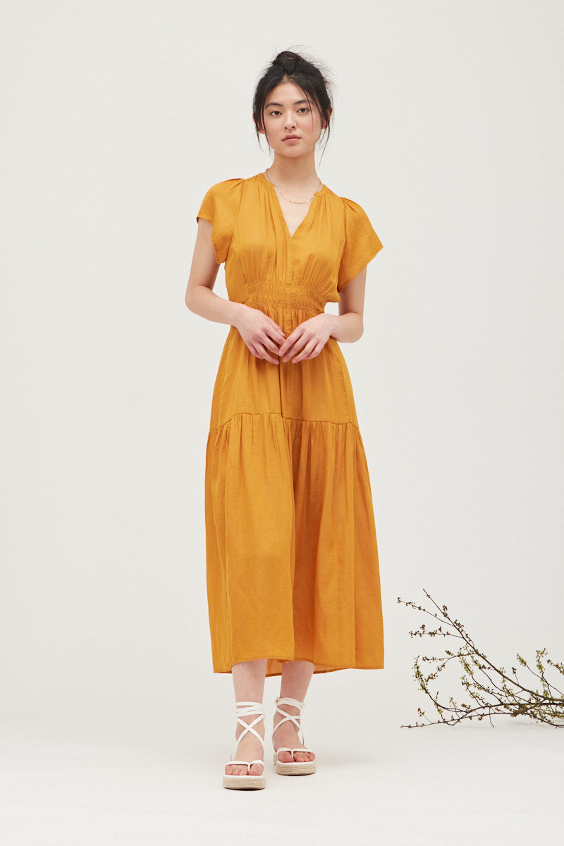 Tangerine Dream Satin Dress