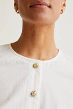 Load image into Gallery viewer, Puff Blouse with Woven Buttons
