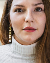 Load image into Gallery viewer, Pearl Wave Earrings
