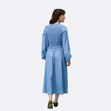 Load image into Gallery viewer, Classic Shirt Stripe Shirred Dress
