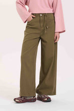 Load image into Gallery viewer, Olive Mid-Waist Wide Leg Pant
