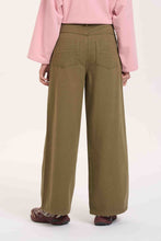 Load image into Gallery viewer, Olive Mid-Waist Wide Leg Pant
