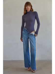 Knit Seamless Turtleneck Bodysuit