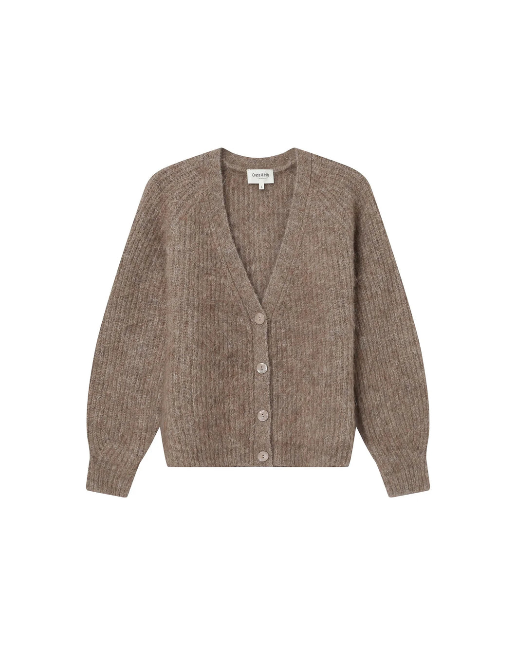 Alpaca/ Wool Blend Moss Rib Knit Cardigans (3 Colours)