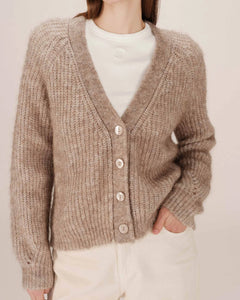 Alpaca/ Wool Blend Moss Rib Knit Cardigans (3 Colours)