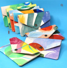 Load image into Gallery viewer, Hand Painted leather coin purse
