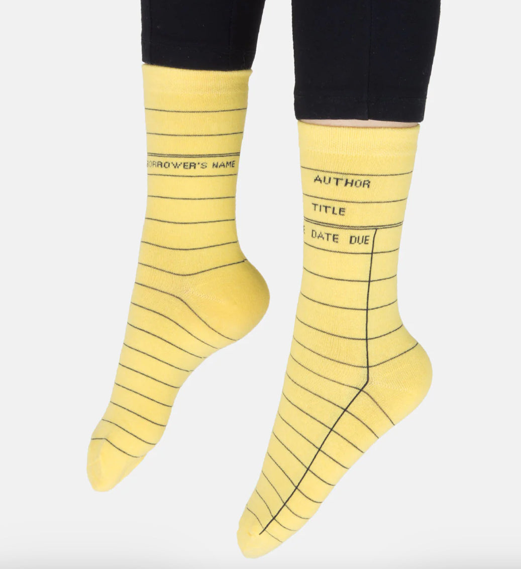 Library Card Socks