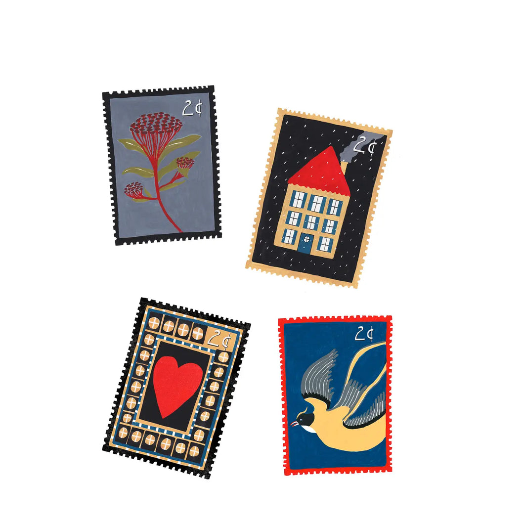 Sticker Set: Vintage Stamps