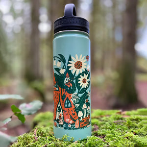 Blossom Village Water Bottle by Phoebe Wahl