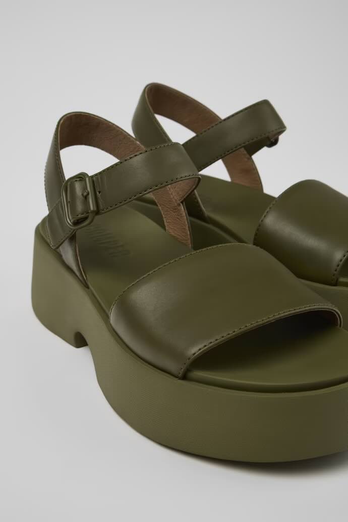 Green platform sandals on sale
