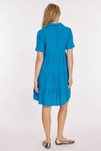Load image into Gallery viewer, Roll-up Sleeve Cotton Gauze Tiered Back Dress (3 Colours)
