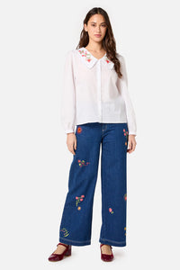 Folk Art Embroidered Blouse