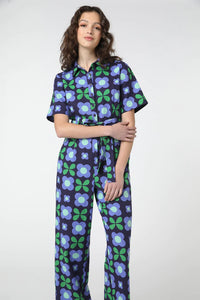Geometric Flower Boiler Suit