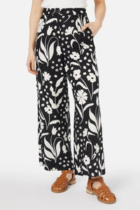 Flora Contrast Linen Trouser